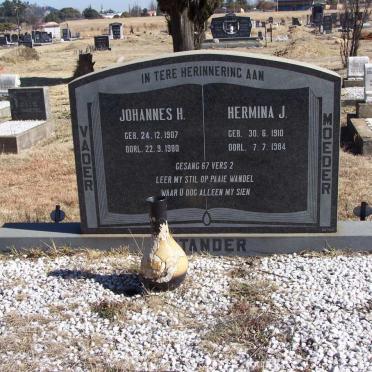 STANDER Johannes H. 1907-1980 &amp; Hermina J. 1910-1984