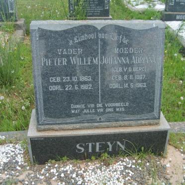 STEYN Pieter Willem 1863-1962 &amp; Johanna Adriana V.D. BERG 1867-1963