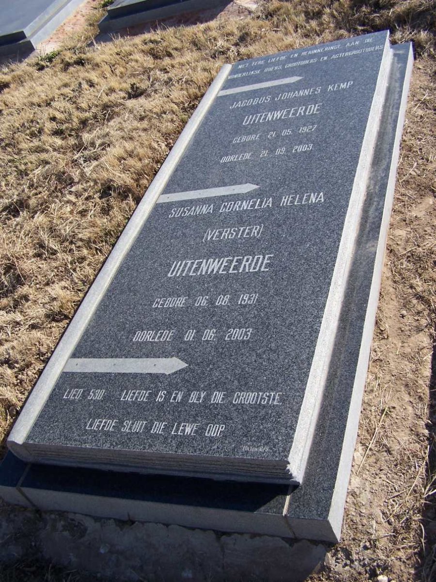 UITENWEERDE Jacobus Johannes Kemp 1927-2003