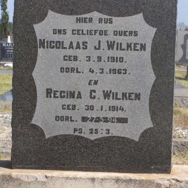 WILKEN Nicolaas J. 1910-1963 &amp; Regina C. 1914-1994