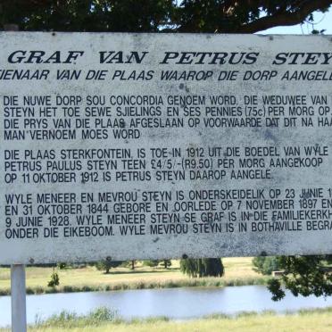 1. History Plaque on Petrus Steyn