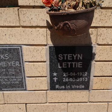 STEYN Lettie 1922-2013