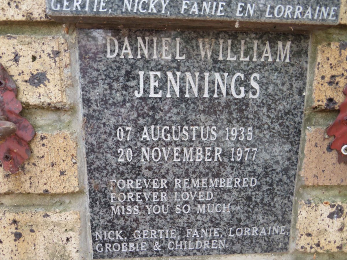 JENNINGS Daniel William 1935-1977