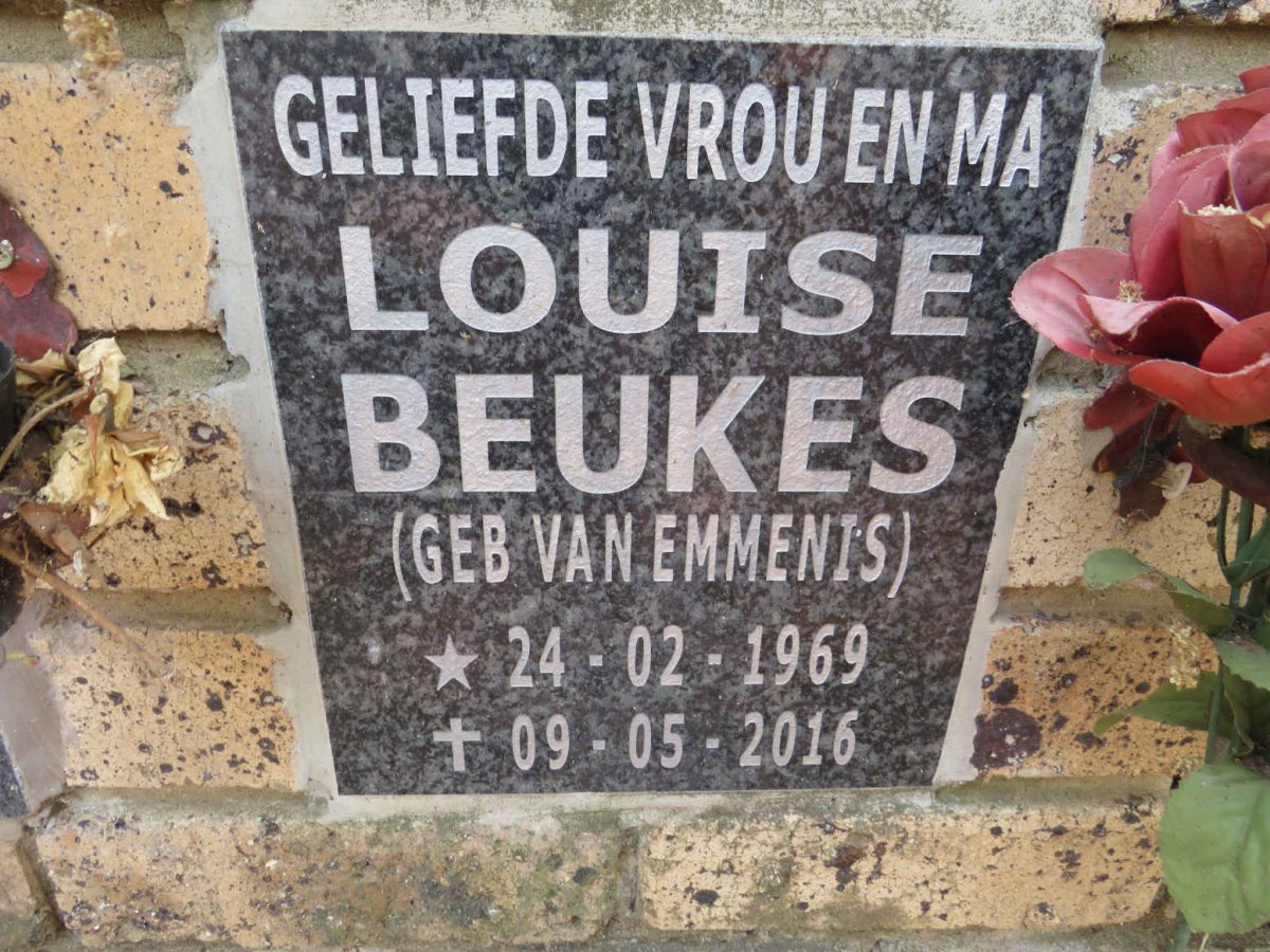 BEUKES Louise nee VAN EMMENIS 1969-2016