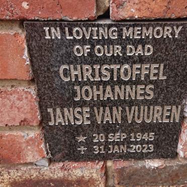 VUUREN Christoffel Johannes, Janse van 1945-2023