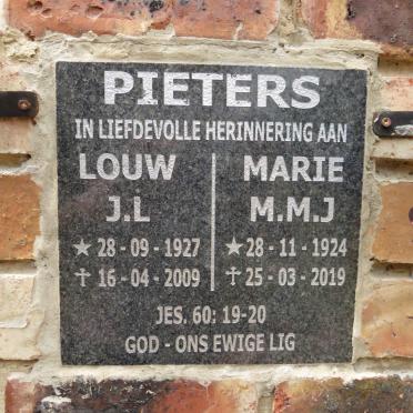 PIETERS J.L. 1927-2009 & M.M.J. 1924-2019
