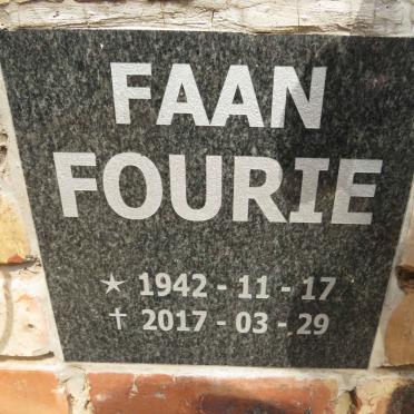 FOURIE Faan 1942-2017