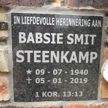 STEENKAMP Babsie Smit 1940-2019