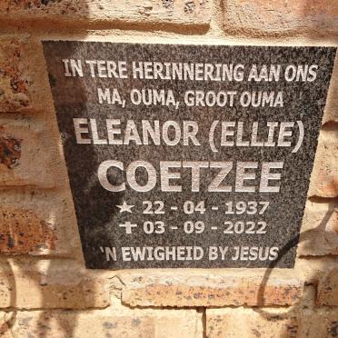 COETZEE Eleanor 1937-2022