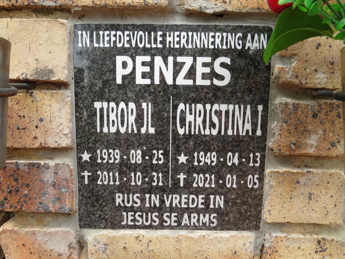 PENZES Tibor J.L. 1939-2011 & Christina I. 1949-2021
