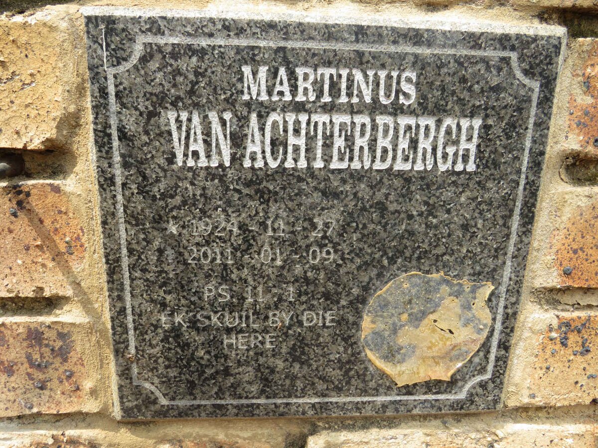 ACHTERBERGH Martinus, van 1924-2011