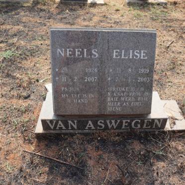 ASWEGEN Neels, van 1926-2007 & Elise 1919-2003