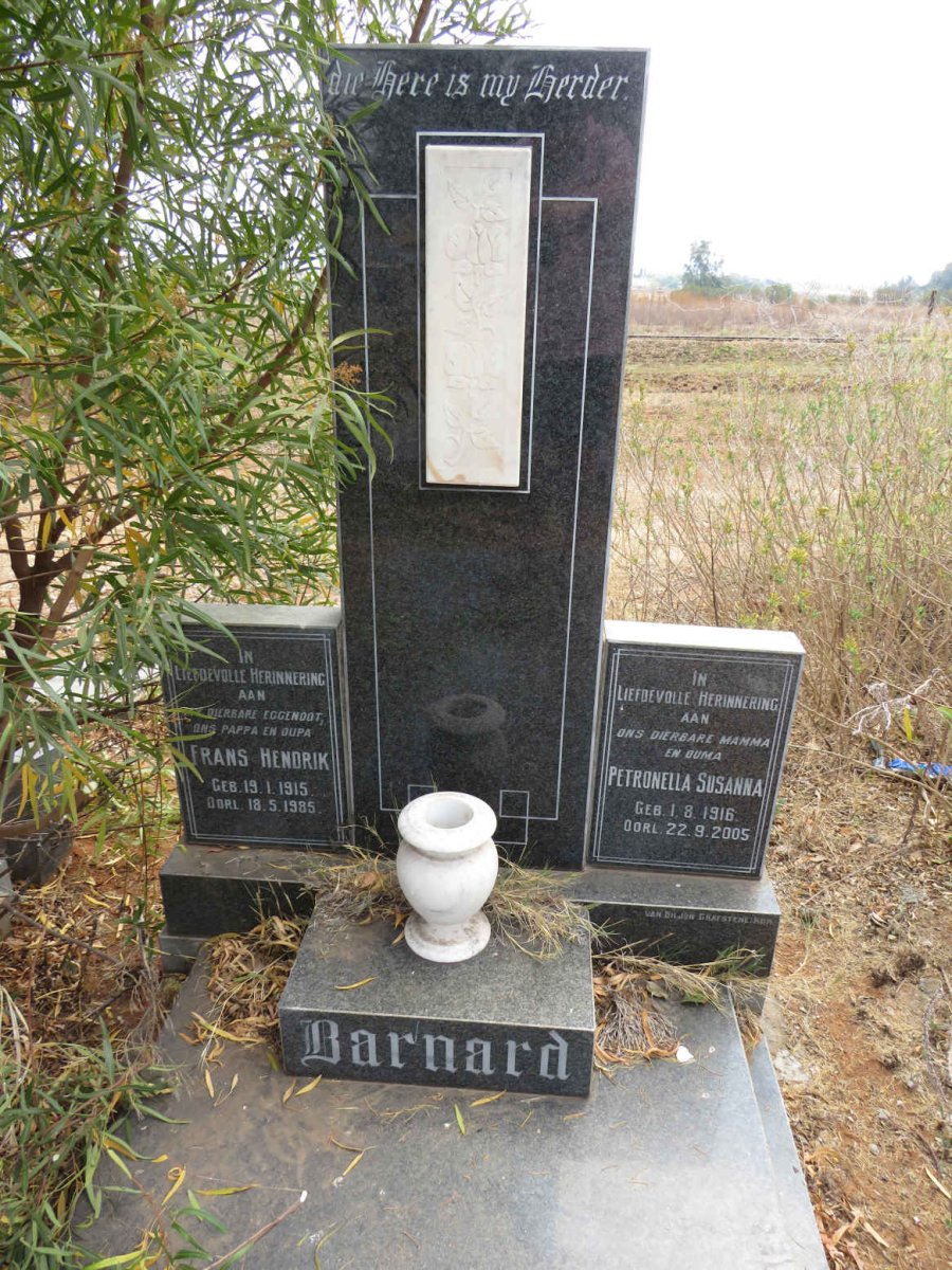 BARNARD Frans Hendrik 1915-1985 & Petronella Susanna 1916-2005