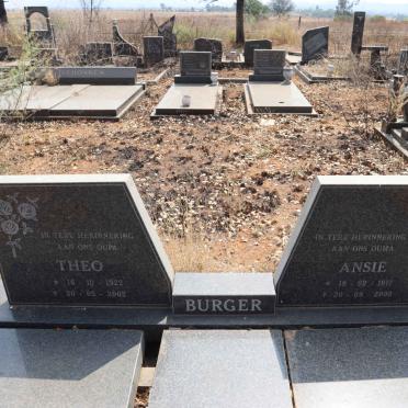 BURGER Theo 1922-2002 & Ansie 1917-2002