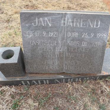 BADENHORST Jan Barend 1921-1998