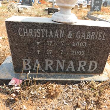 BARNARD Christiaan 2003-2003 :: BARNARD Gabriel 2003-2003