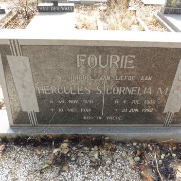 FOURIE Hercules S. 1891-1984 & Cornelia M. 1906-1992