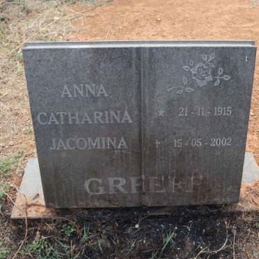 GREEF Anna Catharina Jacomina 1915-2002