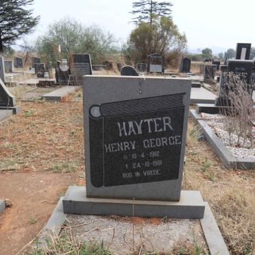 HAYTER Henry George 1912-1981