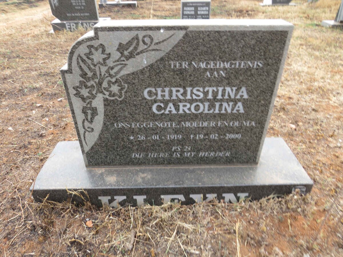 KLEYN Christina Carolina 1919-2000