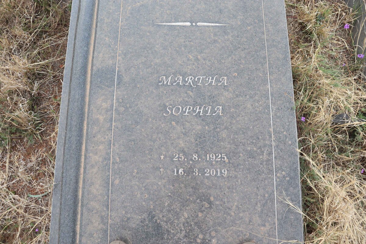 KOTZE Martha Sophia 1925-2019
