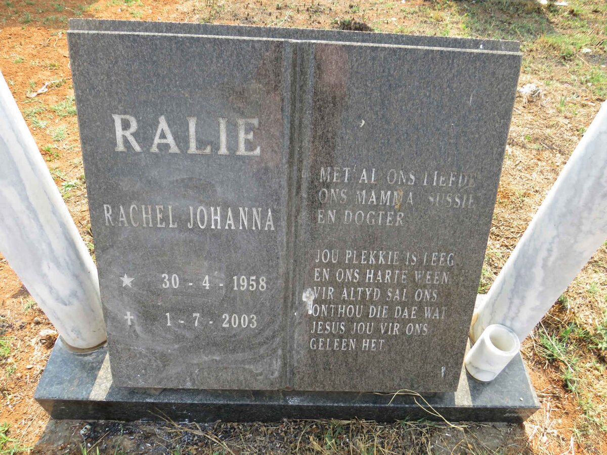 KRIEL Rachel Johanna 1958-2003