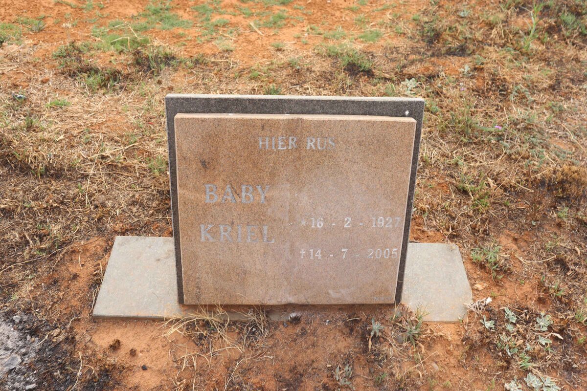 KRIEL Baby 1927-2005