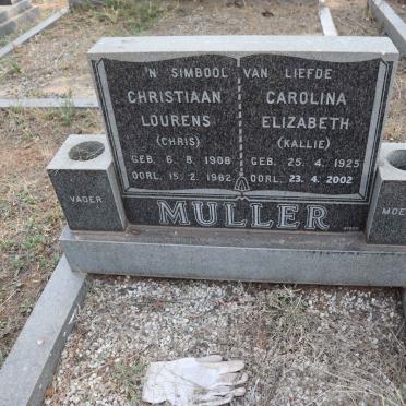 MULLER Christiaan Lourens 1908-1982 & Carolina Elizabeth 1925-2002