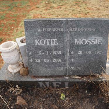 NEL Kotie 1929-2001 & Mossie 1927-