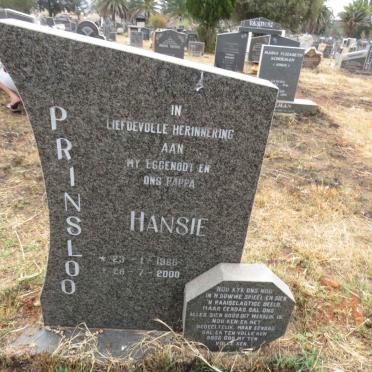 PRINSLOO Hansie 1966-2000