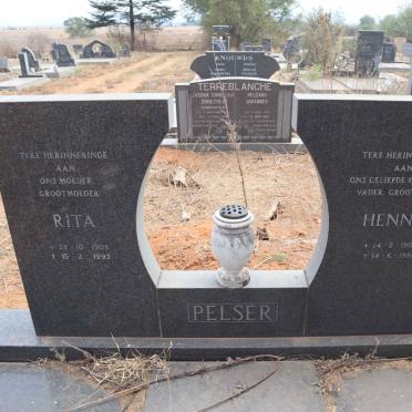 PELSER Hennie 1907-1982 & Rita 1909-1993