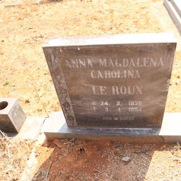 ROUX Anna Magdalena Carolina, le 1928-1984