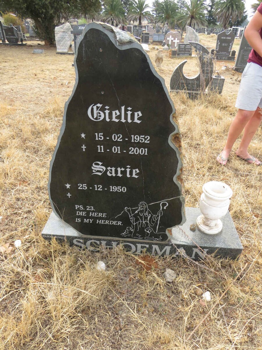 SCHOEMAN Gielie 1952-2001 & Sarie 1950-