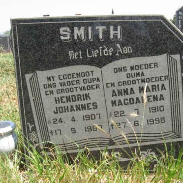 SMITH Hendrik Johannes 1907-19?7 &amp; Anna Maria Magdalena 1910-1998
