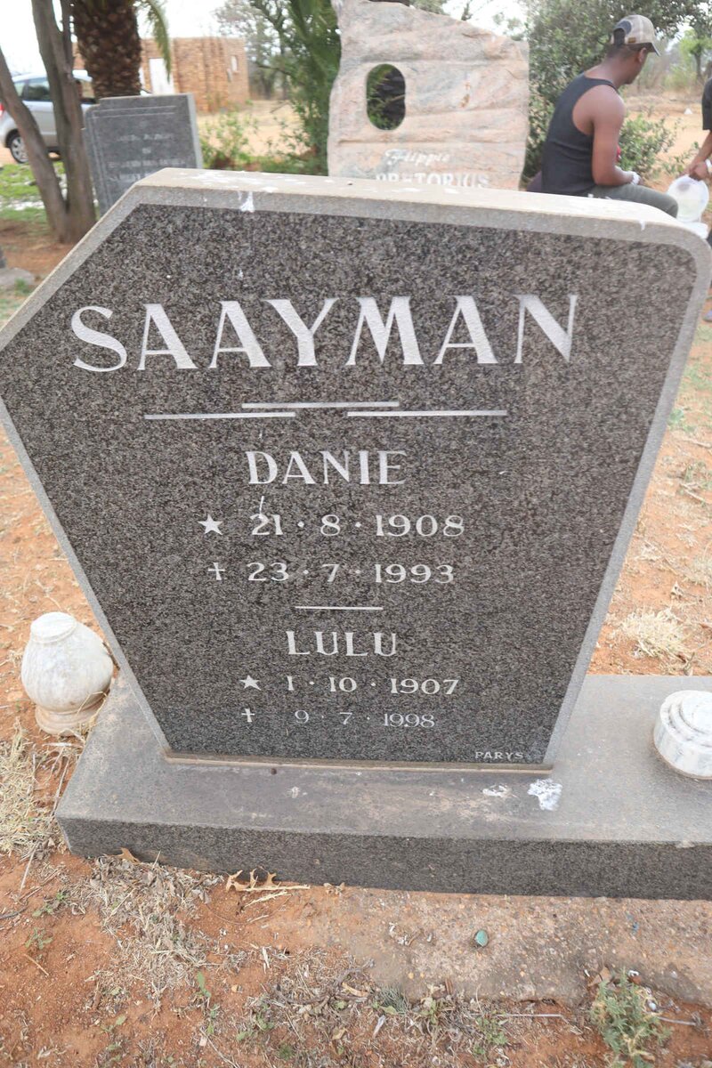 SAAYMAN Danie 1908-1993 & Lulu 1907-1998
