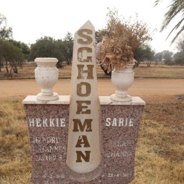 SCHOEMAN Hendrik Johannes Jacobus 1941-2000 & Sarah Johanna 1943-