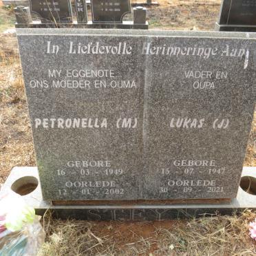 STEYN Lukas J. 1947-2021 & Petronella M. 1949-2002