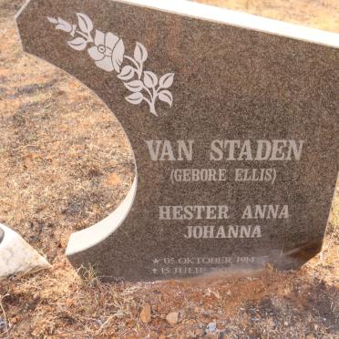 STADEN Hester Anna Johanna nee ELLIS 1914-2005