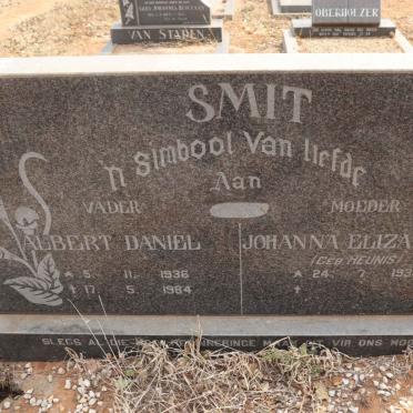 SMIT Albert Daniel 1936-1984 & Johanna Elizabeth HEUNIS 1938-