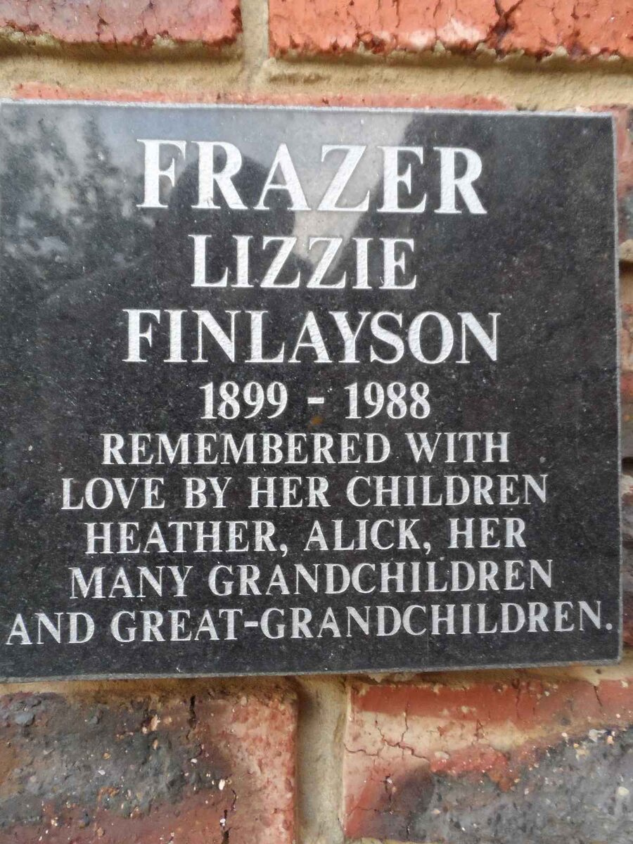 FINLAYSON Frazer Lizzie 1899-1988