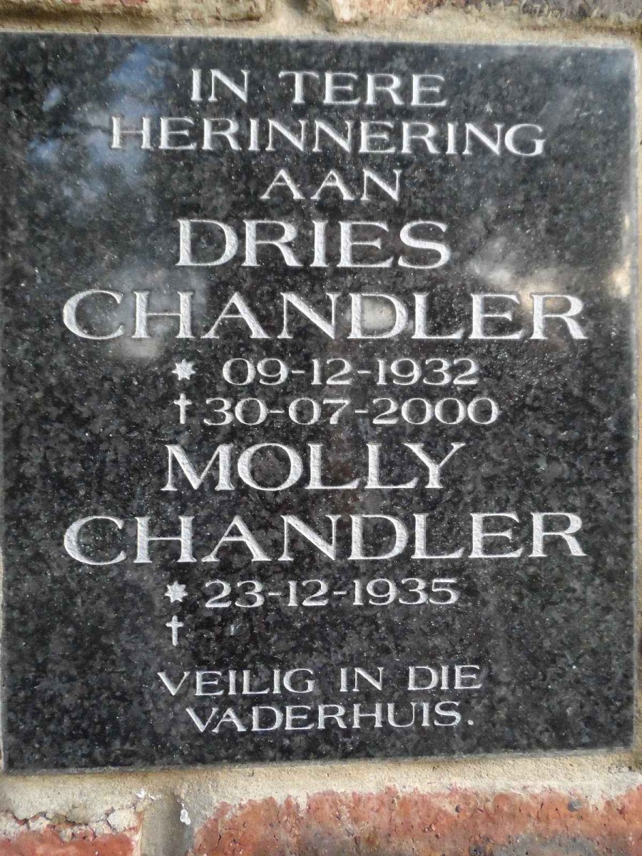 CHANDLER Dries 1932-2000 &amp; Molly 1935-