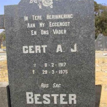 BESTER Gert A.J. 1917-1975