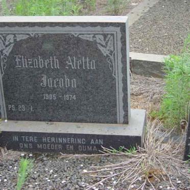 BOTHA Elizabeth Aletta Jacoba 1905-1974