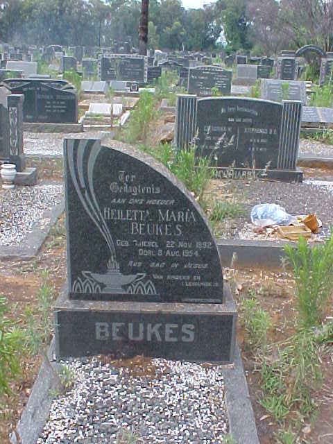 BEUKES Heiletta Maria nee GRIESEL 1892-1954