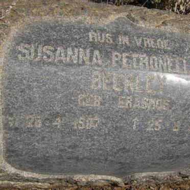 BECKLEY Susanna Petronella néé ERASMUS 1907-1981