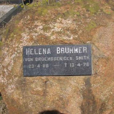 BRUMMER Helena, formerly VON BROEMBSEN, nee SMITH 1989-1976