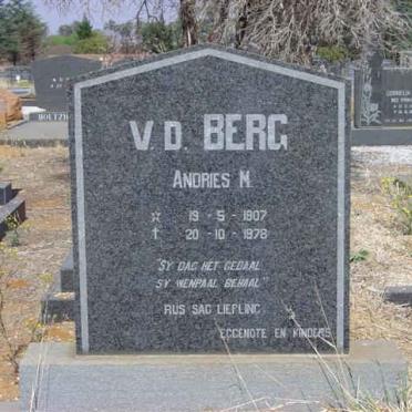 BERG Andries M., v.d. 1907-1978