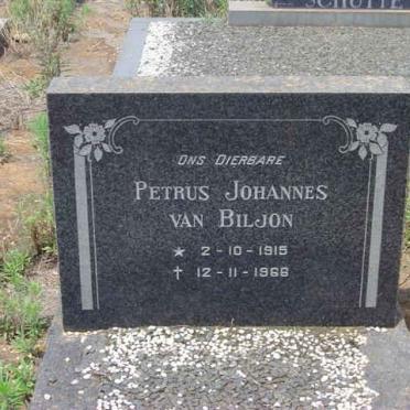 BILJON Petrus Johannes, van 1915-1966