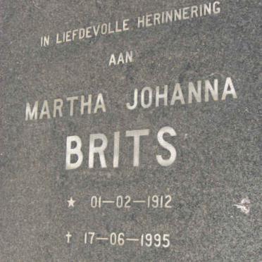 BRITS Martha Johanna 1912-1995