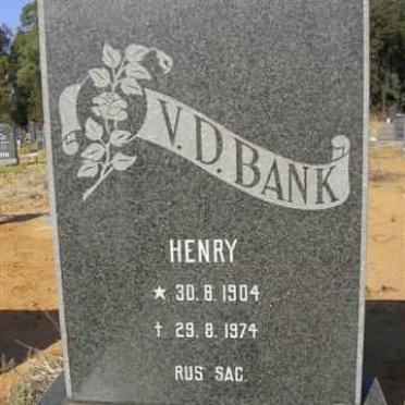 BANK Henry, v.d. 1904-1974